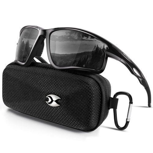 suoso Polarized Sports Sunglasses Men: Running Sunglasses Women Wrap Around Glasses for Fishing Driving UV400 Protection TR90