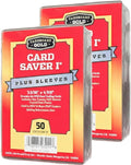 Cardboard Gold Card Saver 1 - 100 Count Semi-Rigid Trading Card Holders | PSA-Approved Protectors for Sports Cards