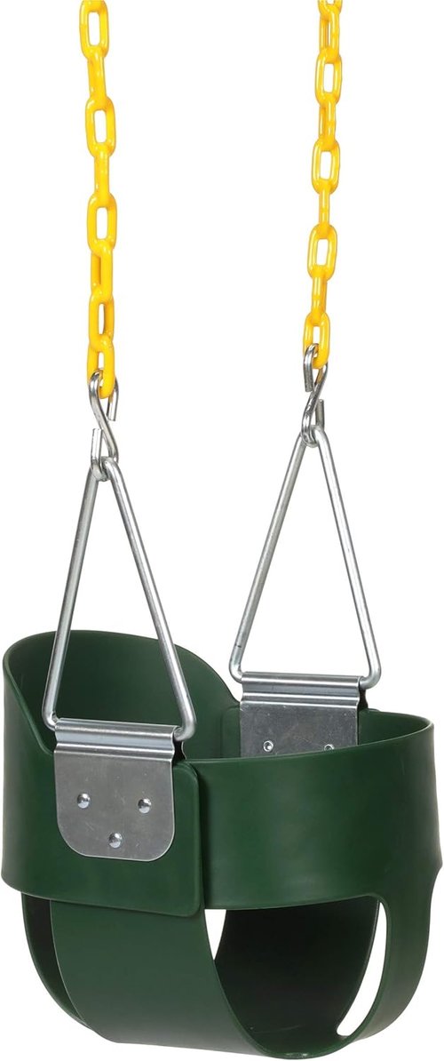 Eastern Jungle Gym Full Bucket Toddler Swing Seat - Durable Coated Chains | Set of 2
