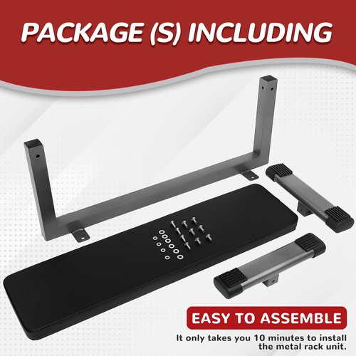 Fitvids Flat Weight Bench – Heavy Duty Flat Workout Bench for Home Gym Weight Training – nan – Gray/Black
