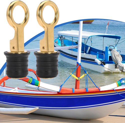 Boat Drain Plug - O-Handle Snap Plug for Easy Installation | Durable Brass & Stainless Steel