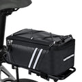 WOHEER Bike Reflective Trunk Bags Waterproof Rear Rack Bag for Bicycle, 7L Capacity Insulated Storage Pannier Bag Bike Cargo Bag With Reflective Strips for Outdoor Travel Camping Picnic Commuter