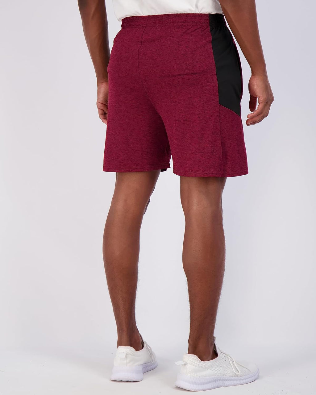 Real Essentials Men's Dry-Fit Running Workout Shorts - 5" Inseam, Pockets & Drawstring | Big & Tall Available