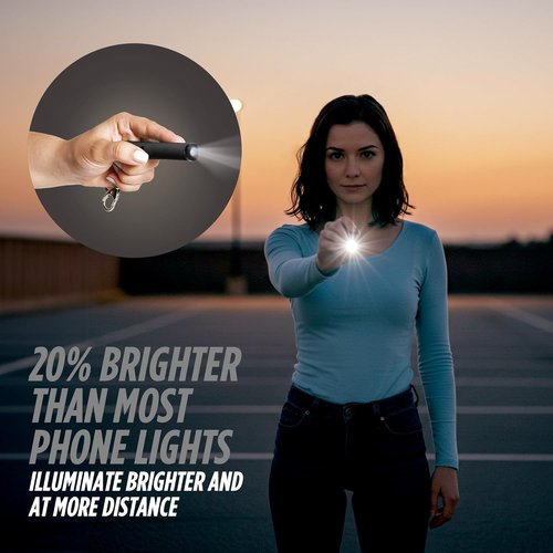 Guard Dog Security Enlight Mini Stun Gun - Keychain-Friendly Self Defense Tool with LED Flashlight & USB-C Rechargeable