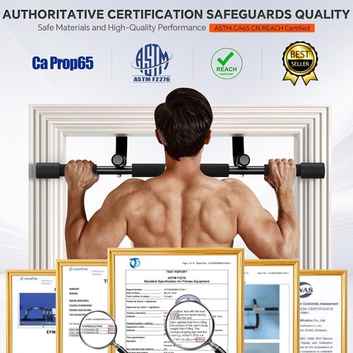 Ally Peaks Pull Up Bar for Doorway - Heavy-Duty Steel | Supports 440 lbs | Multi-Grip Design for Home Gym