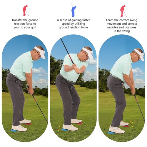 OLE ANDIGO Golf Strength pad Training Foot Pads with Sound Instant Feedback Golf Training Aid,Golf Swing Trainer for Ground Reaction Force and Stability, Increase Club Head Speed