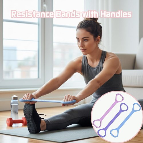 Figure 8 Fitness Resistance Band - Versatile Exercise Bands with Handles for Full Body Workouts