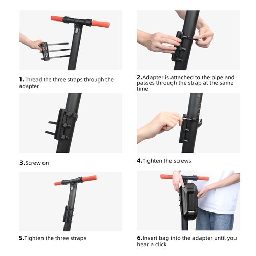 Rhinowalk Scooter Bag Quick Release Handlebar Bag Waterproof Front Storage Bag Bike Frame Bag for Electric Scooter/Bicycle/Motorcycle