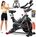 Pooboo Exercise Bike - Adjustable Magnetic Resistance | Silent Belt Drive for Home Cardio, 350lbs Capacity