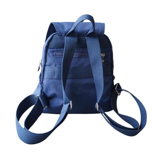 Women's Casual Backpack, Lightweight Nylon Daypack, Travel Mini Shoulder Bag (Navy Blue)
