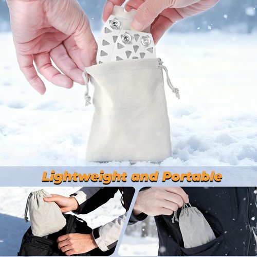 25-Spike Traction Cleats with Enhanced Grip | Anti-Slip Ice Cleats for Snow and Ice | Translucent Top Design | Easy On-Off Crampons