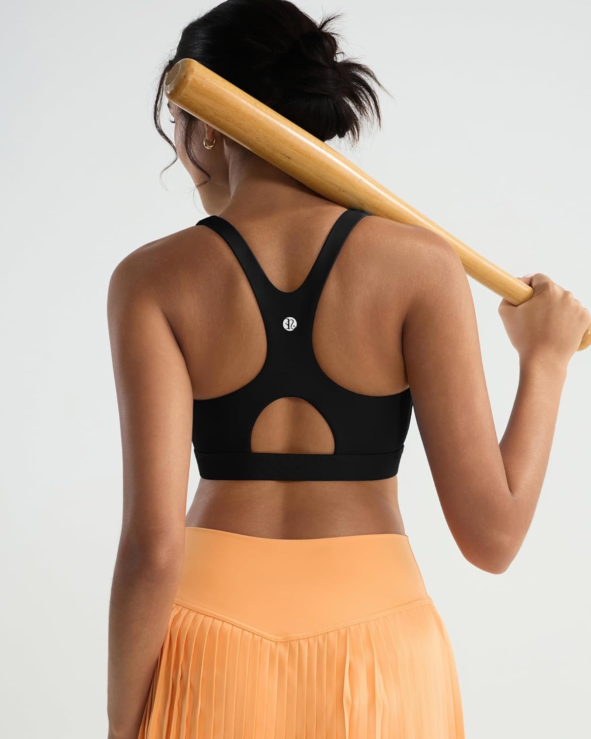 RUNNING GIRL Sports Bra - High Support Racerback Design | Grey Moulded Cup for Maximum Comfort