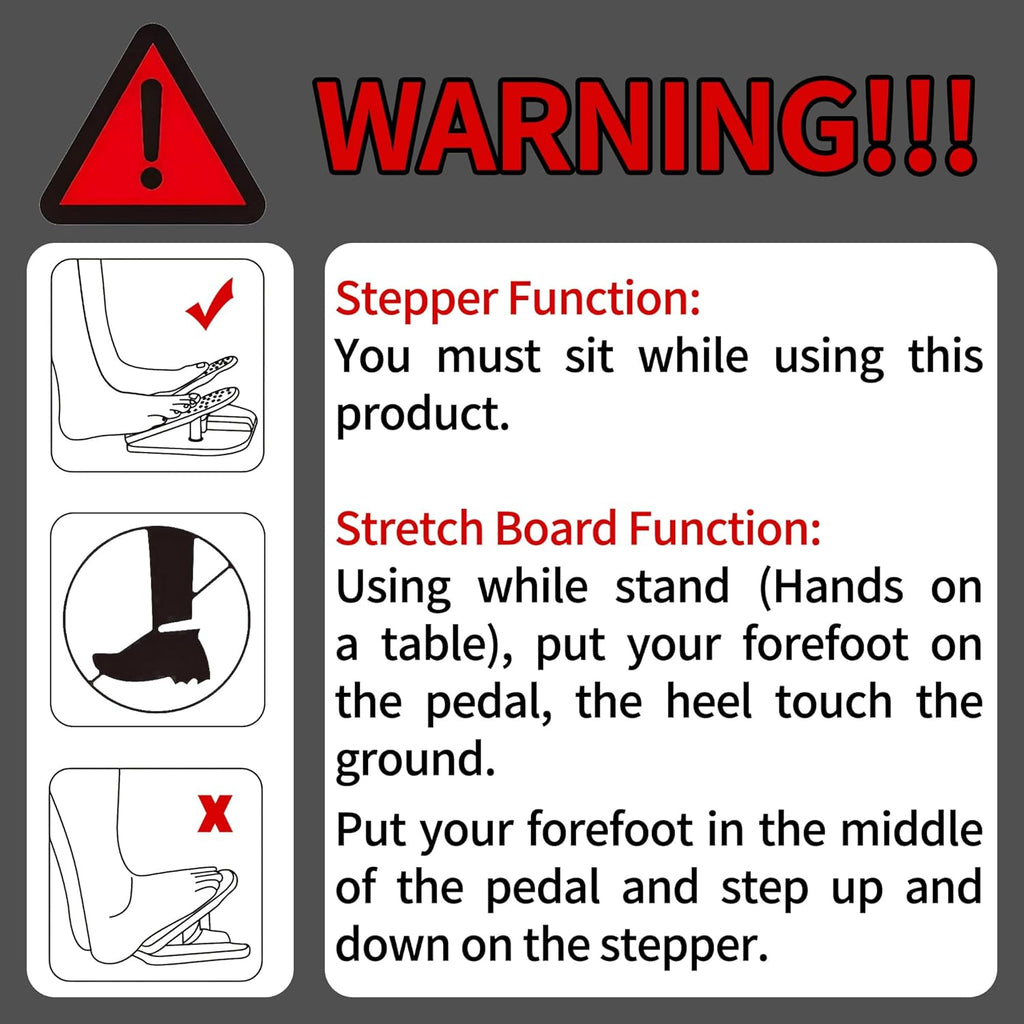 Skiennix Foldable Leg Exerciser - Portable Under Desk Foot Pedal for Seniors | Relieves Varicose Veins