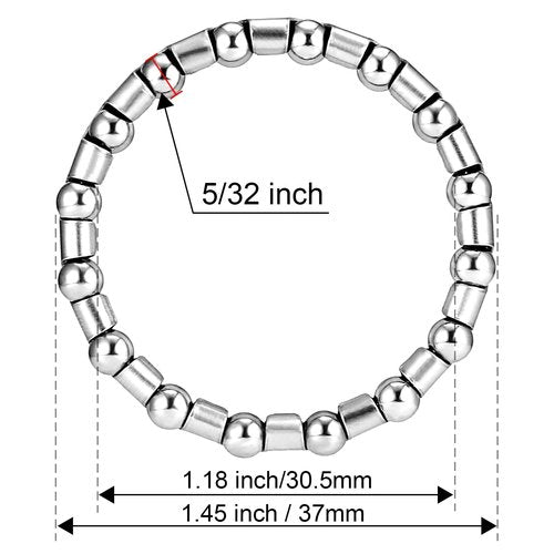 Lanturn Bicycle Headsets Ball Bearing 5/32 Inch x 16 Balls,4 Pcs Bike Ball Bearings Retainer for Bike Fork Headsets, Kids MTB Bicycle Replacement Repair Accessories