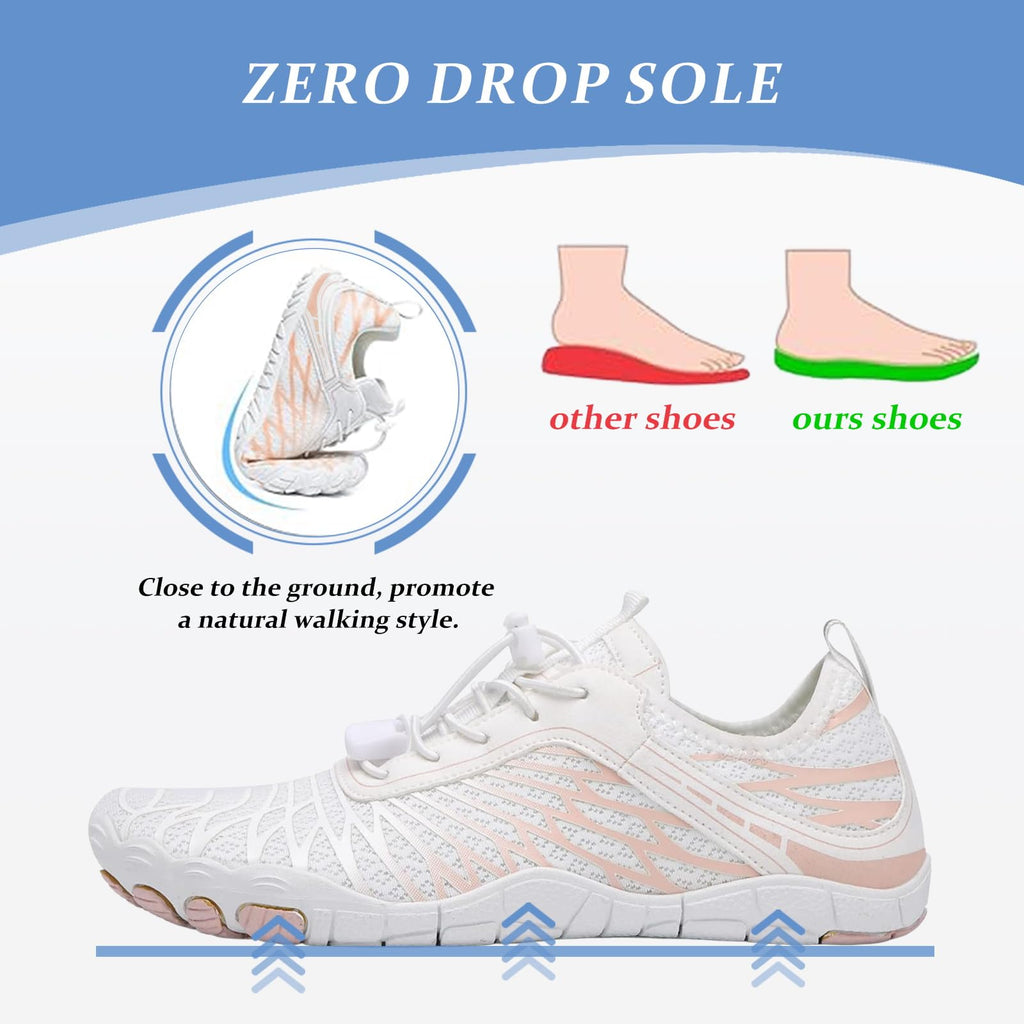 Barefoot Shoes for Women & Men, Grounded Walking Hiking Barefoot Shoes, Wide Toe Box Non-Slip Water Athletic Footwear, Comfortable Vitality Barefoot Footwear, Trail Running Sneakers Unisex.
