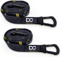 Double Circle Gymnastic Rings Straps - Quick Adjust Carabiner System & Exercise Video Guide for Full Body Workouts
