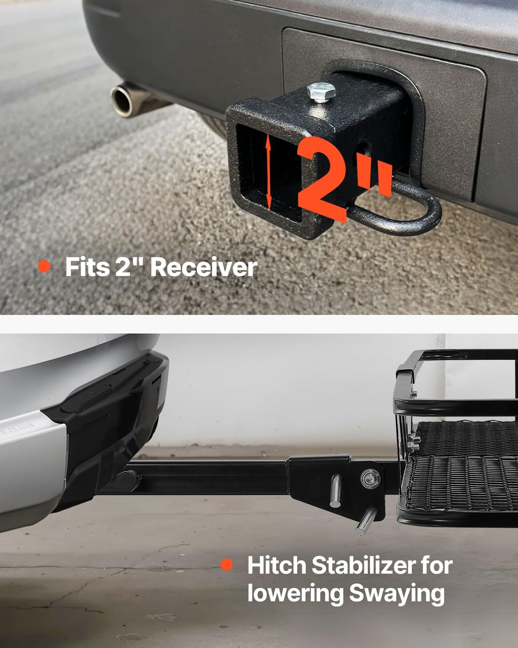 VEVOR Hitch Cargo Carrier - 500 lbs Capacity with Waterproof Cargo Bag & Net | 60"x20"x6" for SUVs
