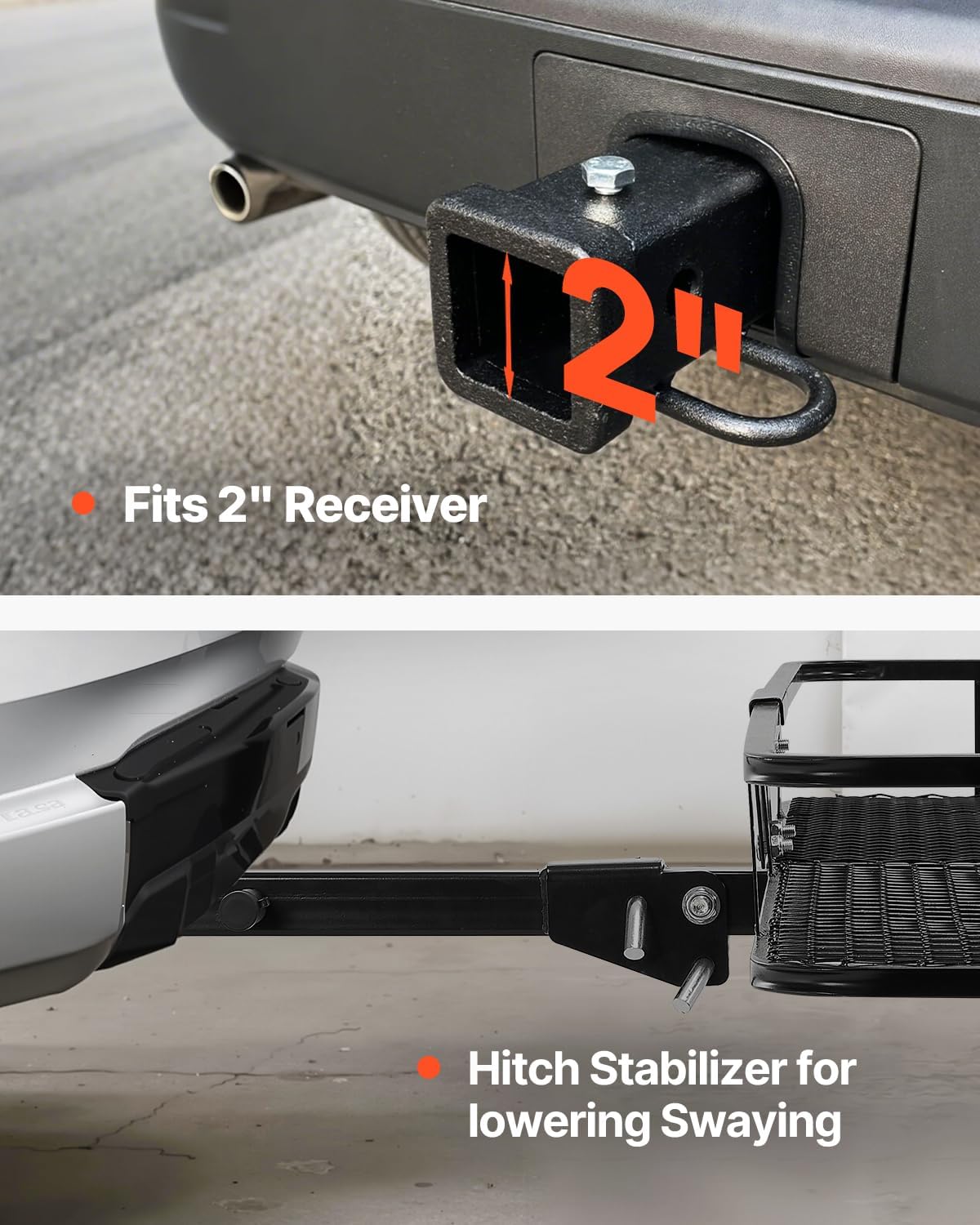 VEVOR Hitch Cargo Carrier - 500 lbs Capacity with Waterproof Cargo Bag & Net | 60"x20"x6" for SUVs