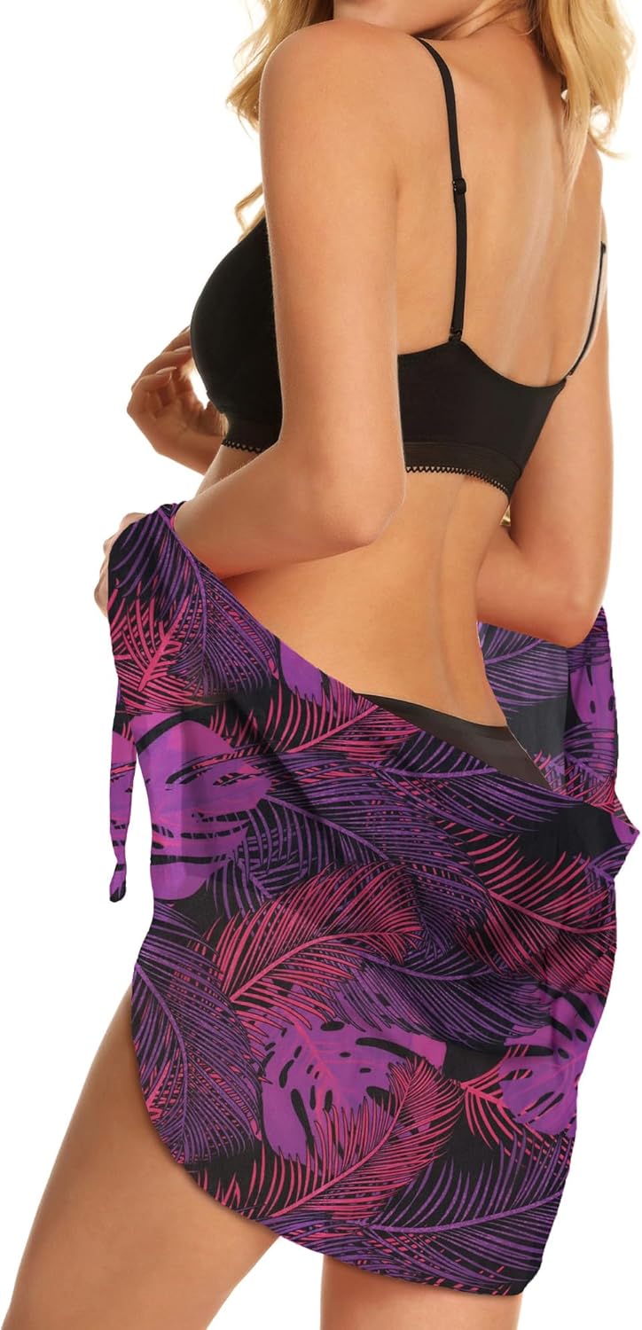 Swimsuit Coverups for Women - Sheer Chiffon Sarong Beach Wrap | Stylish Bikini Skirt