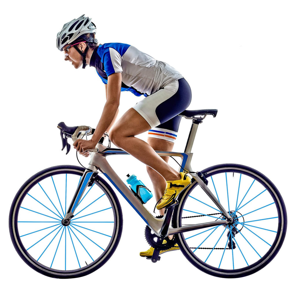 VORCOOL 75 Pcs Bike Spoke Covers, Motorcycle Motocross Dirt Bike Wheel Rim Spoke Wraps Protector Kit, Easy Install, Lightweight, Sky-Blue