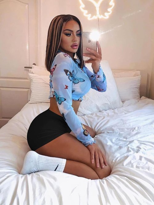 BORIFLORS Women's Booty Shorts - Sexy Elastic Waist Gym Biker Shorts for Ultimate Comfort