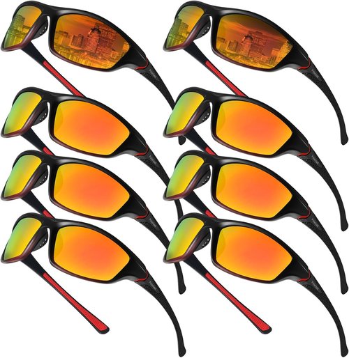 Cindeer Polarized Sunglasses - UV Protection for Men & Women | 8 Pairs for Outdoor Activities