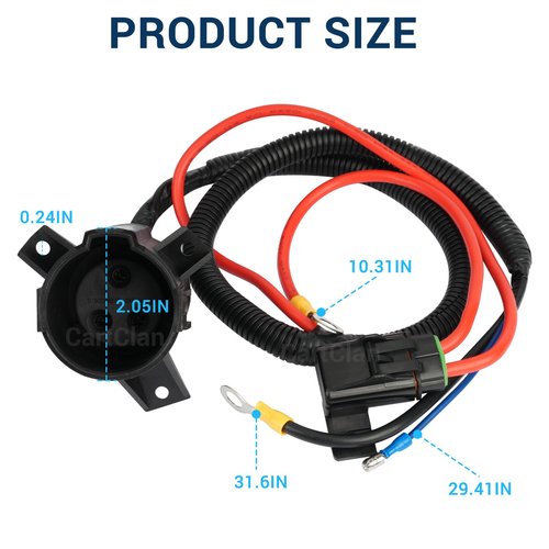 CartClan Golf Cart Charger DC Receptacle Suitable for 2014-UP Club Car Precedent/Tempo Electric OEM# 105137401
