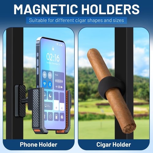 Golf Cart Phone Holder and Magnetic Phone Holder for Golf Cart - Convenient Design for Golf Cart Phone Mount and Magnetic Holder Placement on The Go