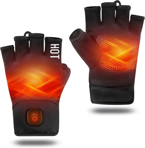 **Uncn Heated Gloves - Fingerless Touchscreen Design for Men & Women | Rechargeable 3.7V 3000mAh Battery for Cold Weather**