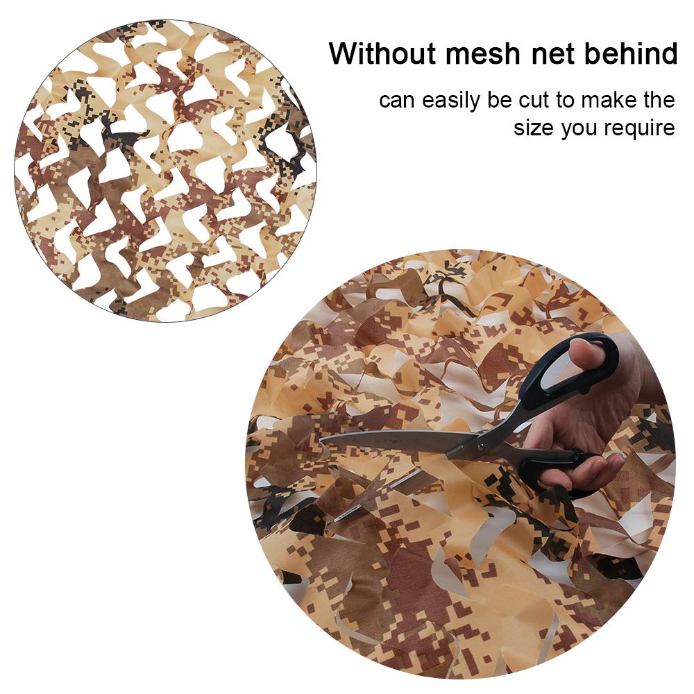 Yeacool Camo Netting Camouflage Netting Camo Blind Hunting Net for Hunting Military Decorations Sunshade Party Shooting Off-Road Adventures(Digital Desert Camo, 32.8ftx4.9ft, 10m*1.5m)