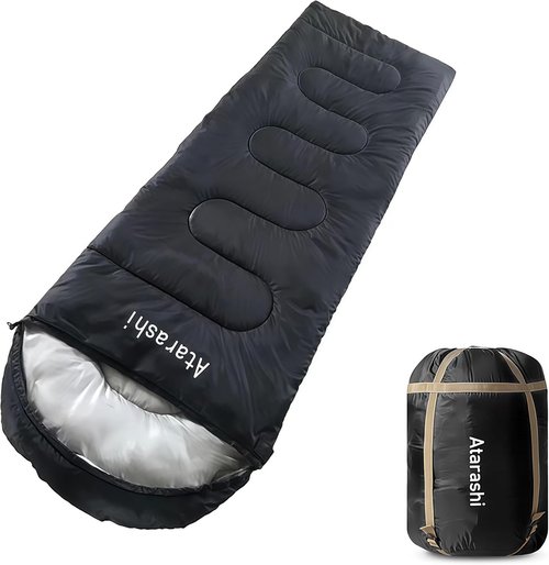 Atarashi Camping Sleeping Bag - 4 Seasons, Extra-Large, Lightweight & Warm - Ideal for Hiking & Outdoor Adventures