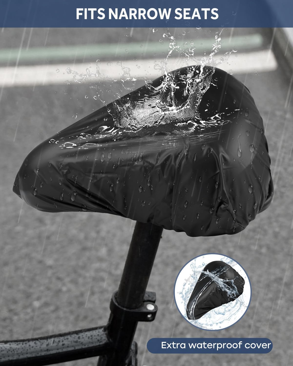 Skiennix Bike Seat Cushion - Comfortable Gel Saddle Cover for Indoor & Outdoor Cycling | Universal Fit