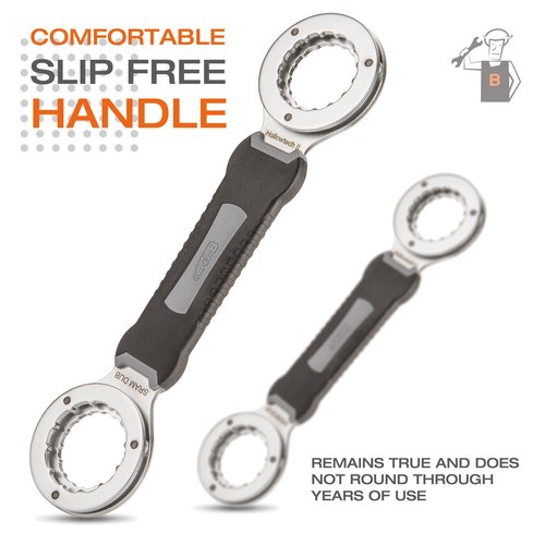 Super B Bicycle Bottom Bracket Tool - Compatible with Shimano Hollowtech II,BB9000, BBR60and SRAM Dub Bottom Brackets- Removing Bike Bottom Brackets for Bicycle Repair and Maintenance (TB-BB42)
