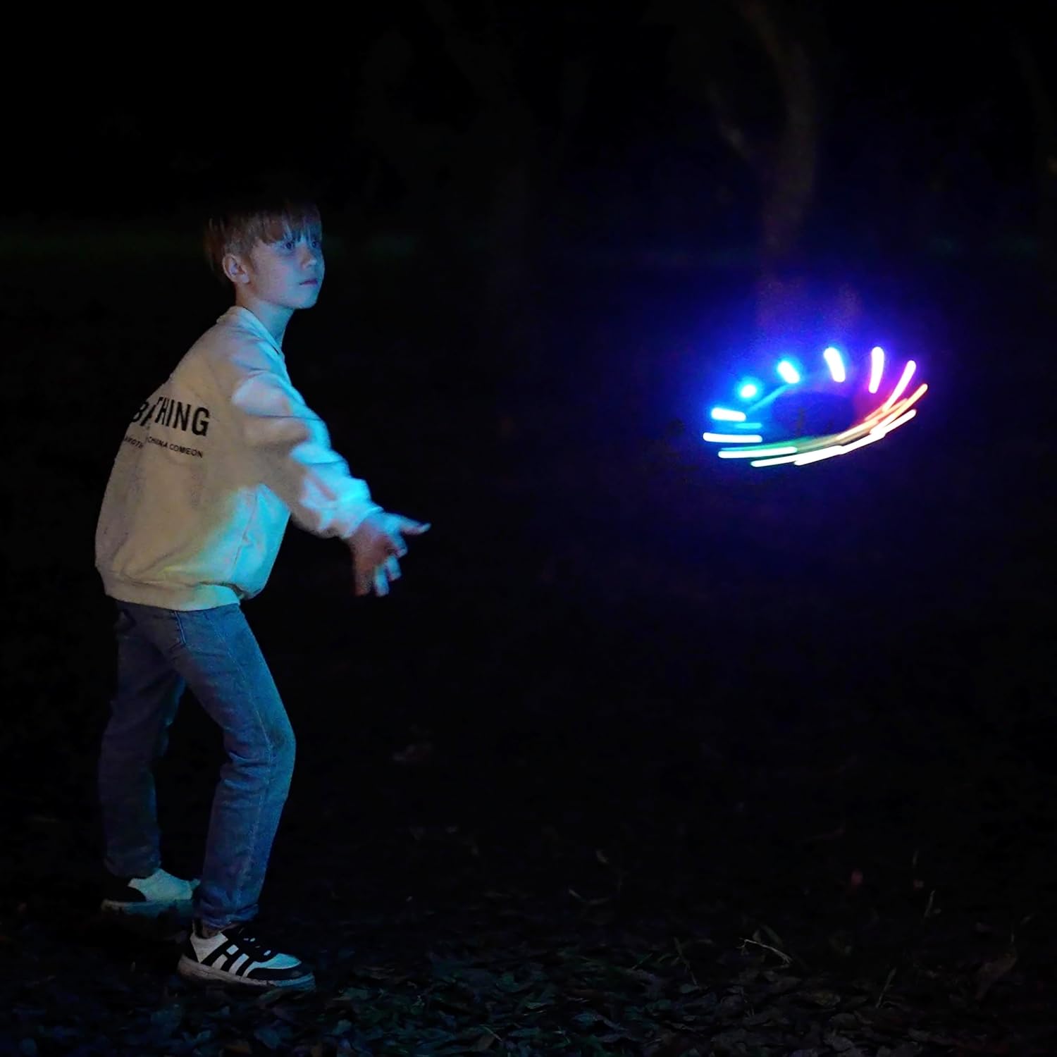 TOSY Flying Ring Bundle - Super Bright 12 LEDs in Blue & Green Colors | Perfect for Outdoor Fun