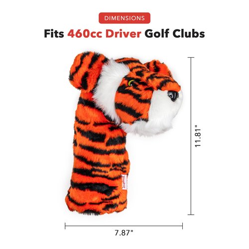 Daphne's Headcovers Tiger Driver Headcover | Premium Driver Headcovers | Funny Golf Club Covers | Stylish Protection for Your Clubs | Men's Golf Gear | Driver Headcover for Men and Women