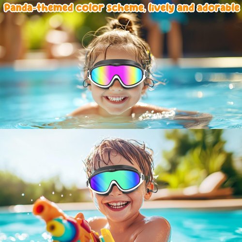 COOLOO Kids Swim Goggles - Anti-Fog & UV Protection | 2 Pack for Ages 4-16, Wide View & No Leaking