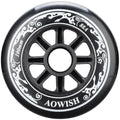 AOWISH 100mm Speed Inline Skate Wheels 100 mm Roller Blades Wheel 88A Outdoor Speed Skating Shoes Replacement Wheels, Black, Set of 3
