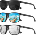 KALIYADI Polarized Sunglasses - UV Protection for Men & Women | Perfect for Driving, Fishing & Golf (3-Pack)
