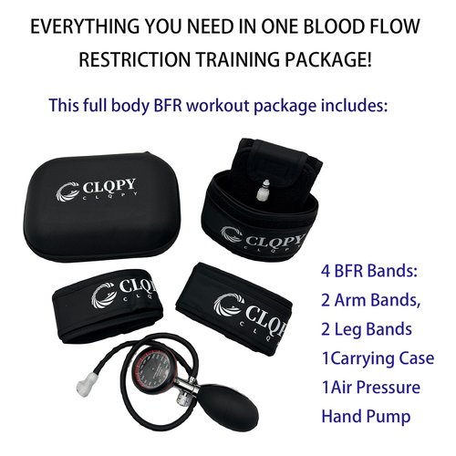 BFR Training System – Blood Flow Restriction Bands for Occlusion Training, Gym Venous Restriction, Muscle Strength & Growth Hormone Stimulation for Men and Women Fitness Workouts (2 Leg Bands)