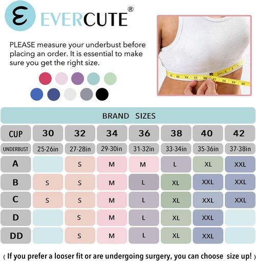 Evercute High Support Racerback Sports Bras for Women - 3 Pack Seamless Padded Yoga Bras