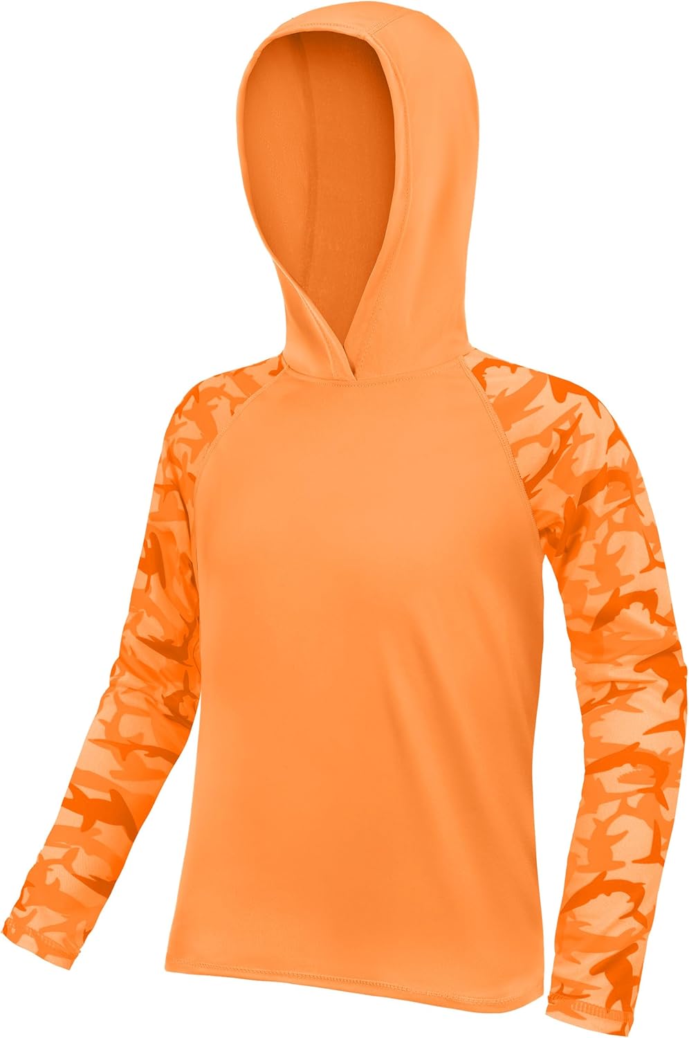 Skiennix Boys Rash Guard Swim Hoodie - UPF 50+ UV Protection Long Sleeve Fishing Shirt | Youth SPF Water Shirt
