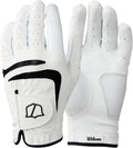 WILSON Men's Grip Plus Golf Gloves - Enhanced Comfort & Control | White/Black