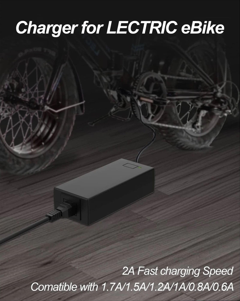 WUKUR 54.6V 2A Electric Bike Charger for 48V Lithium Batteries Compatible with Lectric XP 3.0/2.0, for Heybike Mars/Mars 2.0/Race Max/Sola, for Evercross H5/H7 Ebike