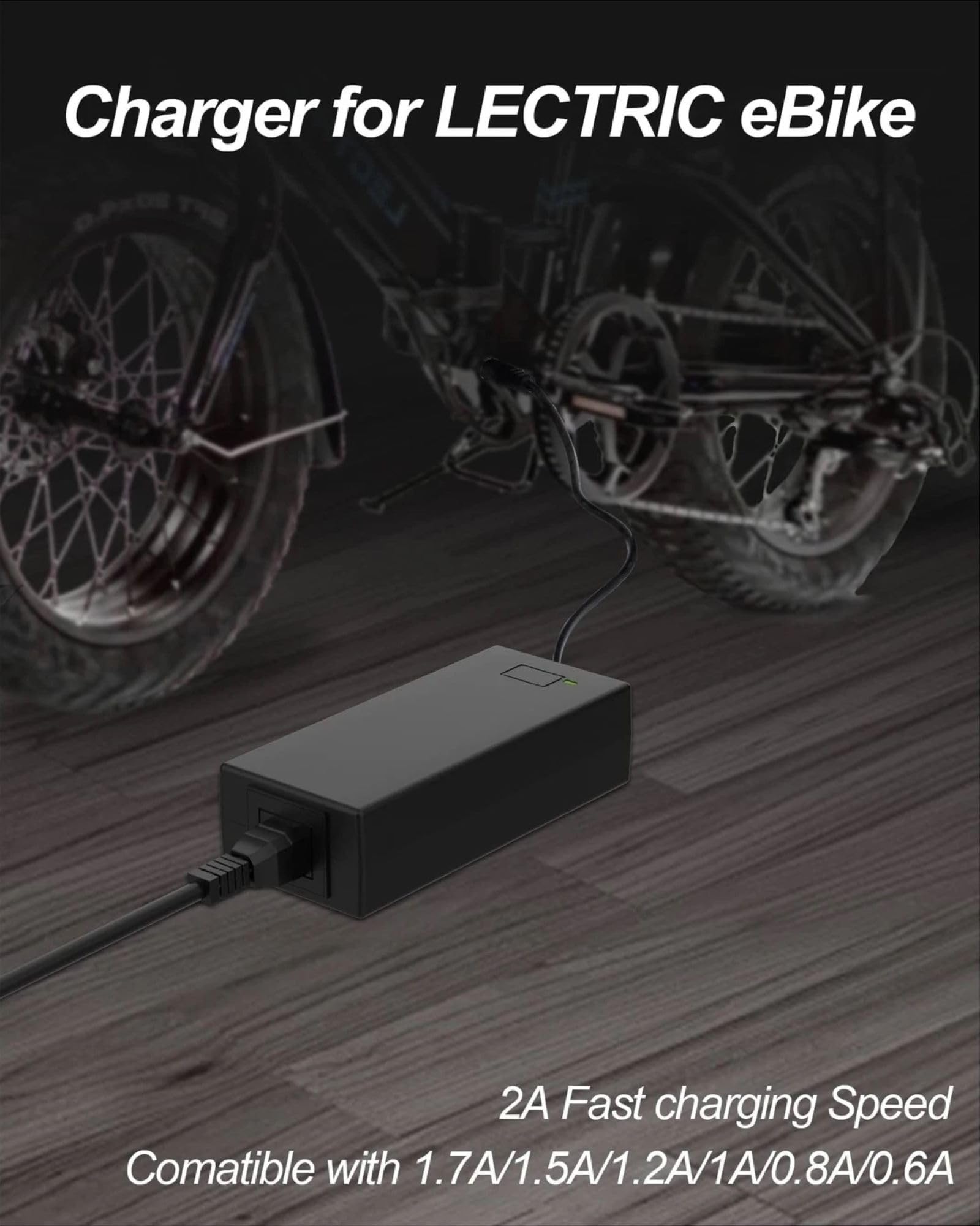 WUKUR 54.6V 2A Electric Bike Charger for 48V Lithium Batteries Compatible with Lectric XP 3.0/2.0, for Heybike Mars/Mars 2.0/Race Max/Sola, for Evercross H5/H7 Ebike