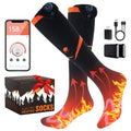 Heated Socks for Women Men, Auxemu APP Control Rechargeable Electric Heated Socks, 7.4v Fast Heating 6000mah Compact Battery Feet Warmer for Winter Outdoor Hunting Fishing Skiing(Style B, M)