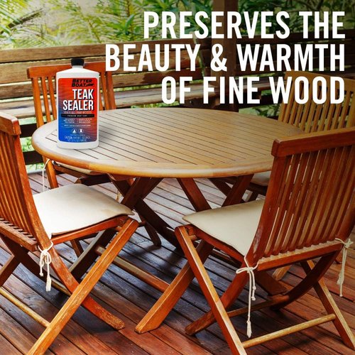 Better Boat Teak Cleaner and Brightener for Wood, Teak Oil or Sealer for Boats, Indoor Furniture, Shower Stools, and Outdoor Wood Furniture Restorer for Stains