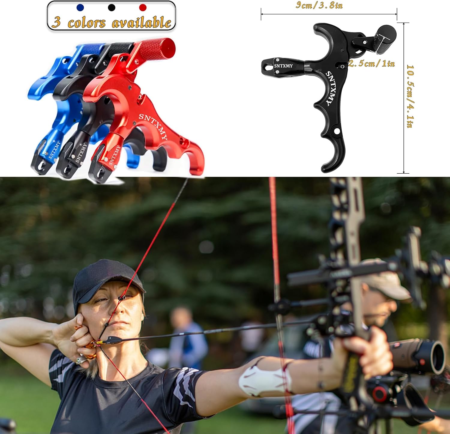 Sntxmy Compound Bow Release - Precision Archery Trigger with Ergonomic Thumb Design