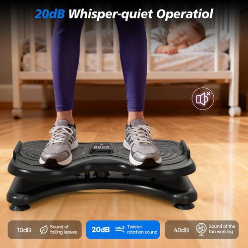 Waist Twister Machine with LCD Display，Noiseless Ab Workout Board and Resistance Bands，Slim Waist Machine with Anti-Slip, Home Gym Equipment for Women & Men Black