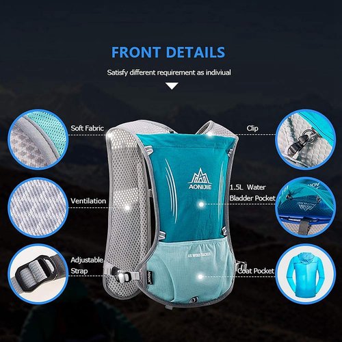 AONIJIE Hydration Vest - 5L Running Backpack for Marathoners | Lightweight & Comfortable