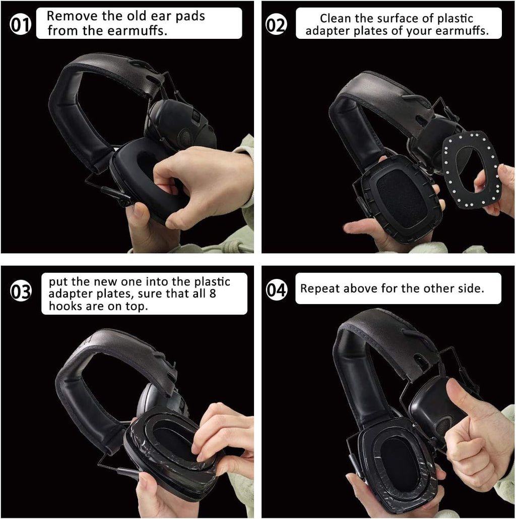 PROHEAR GEP02 Gel Ear Pads - Comfort Upgrade for Howard Leight Impact Sport Pro Earmuffs